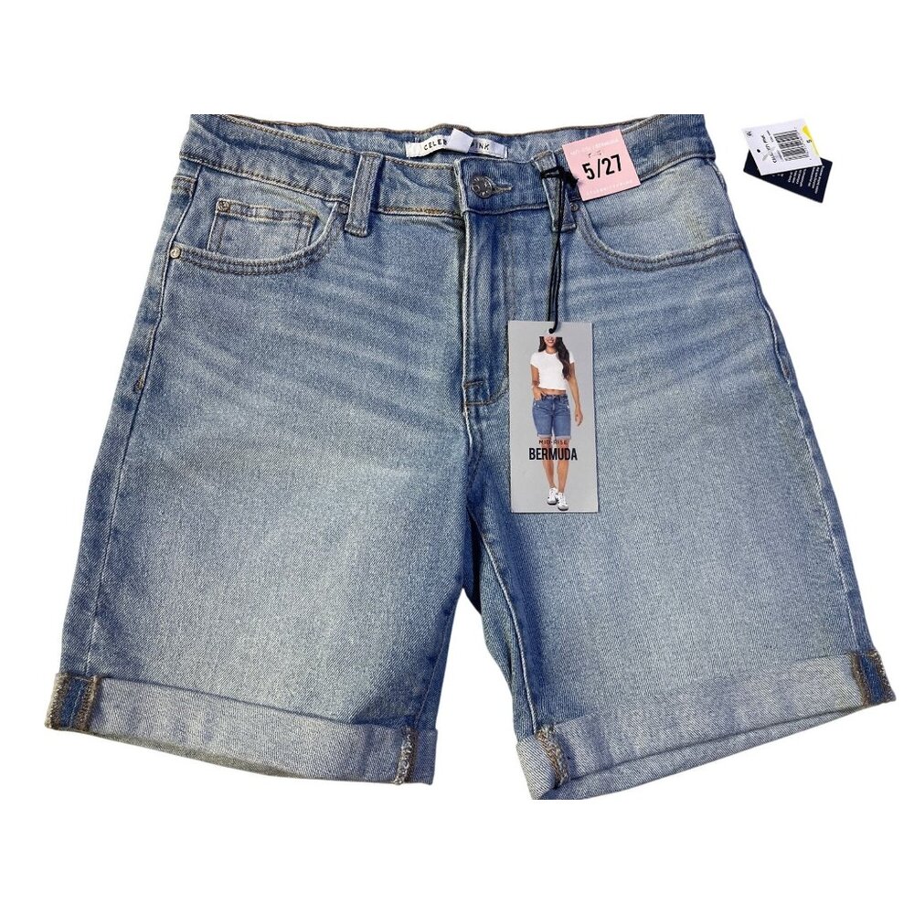 Celebrity Pink Size 5/27 Mid-Rise Denim Bermuda Shorts Lightweight